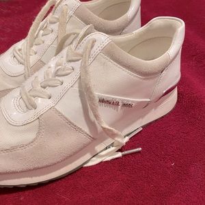 White and silver Michael Kors Tennis Sneaker